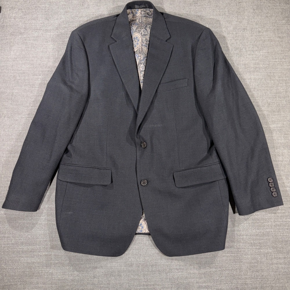 Lauren Ralph Lauren Blazer Mens 42R Gray Excellent Paisley Lining Sport Coat